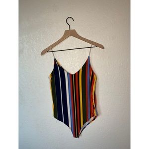 Multi color Striped Gaze One Piece